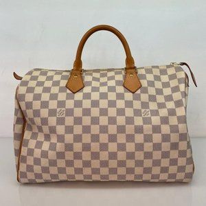 LOUIS VUITTON DAMIER AZUR SPEEDY 35 – Caroline's Fashion Luxuries